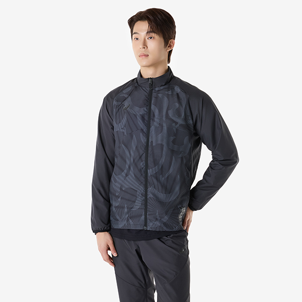 맨 메쉬 라이닝 그래픽 윈드브레이커 자켓