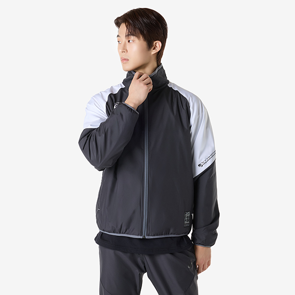 맨 릴렉스드 리버서블 우븐 플리스 자켓