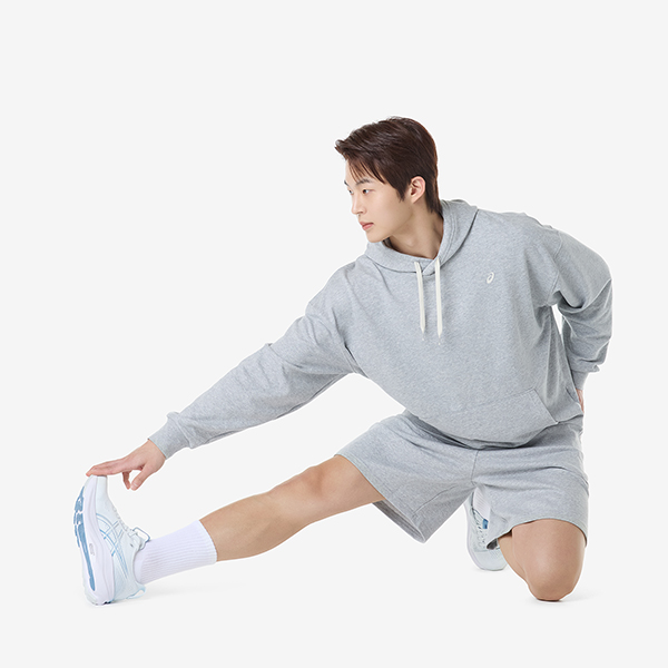 아식스 공식 온라인스토어,프렌치테리 릴렉스드 풀오버 후디