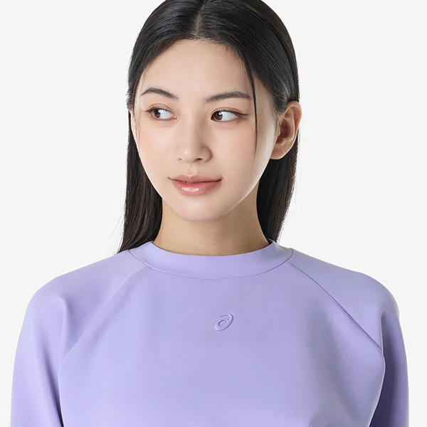 아식스 공식 온라인스토어,우먼즈 나기노 리파인드 텍스쳐 스웻 탑