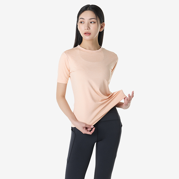 우먼즈 리파인드 텍스쳐 숏슬리브 탑