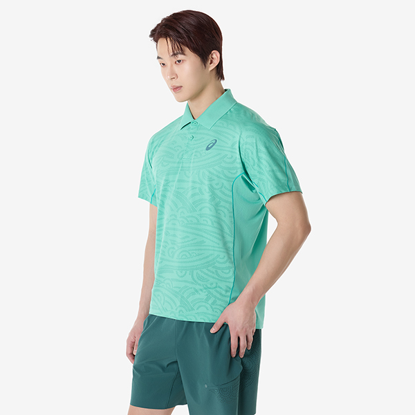 맨즈 매치 자카드 폴로 숏슬리브 탑