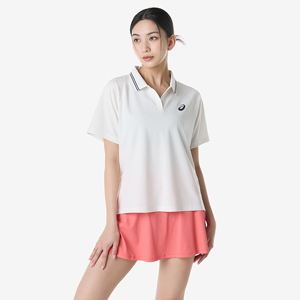 우먼즈 게임 폴로 숏슬리브 탑