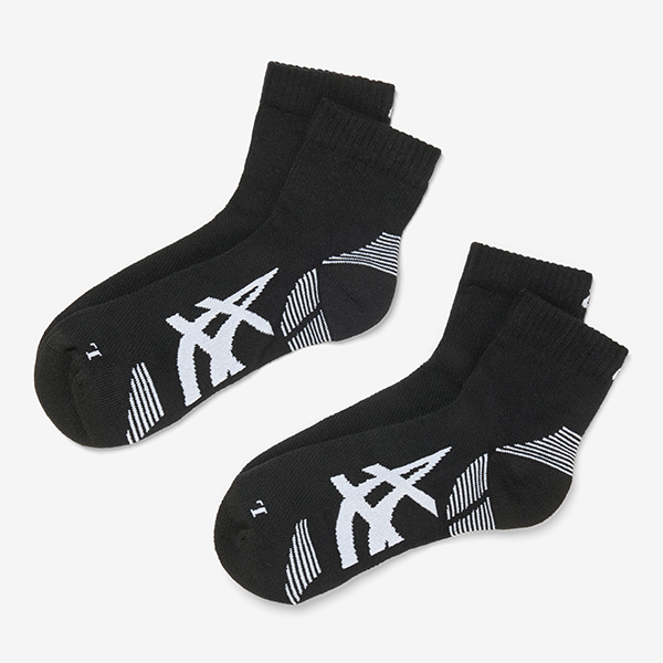 아식스 공식 온라인스토어,2팩 쿠션드 런 쿼터 삭스